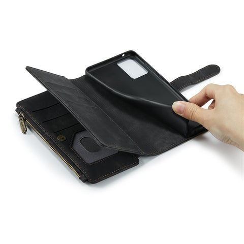 For Samsung Galaxy A33 5G Phone Cases with Strap CASEME C30 Zipper Multiple Card Holder PU Leather Cover
