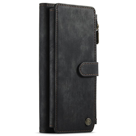 For Samsung Galaxy A33 5G Phone Cases with Strap CASEME C30 Zipper Multiple Card Holder PU Leather Cover