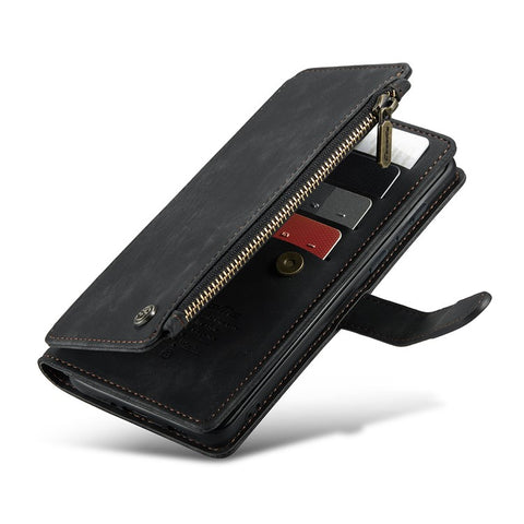 For Samsung Galaxy A33 5G Phone Cases with Strap CASEME C30 Zipper Multiple Card Holder PU Leather Cover