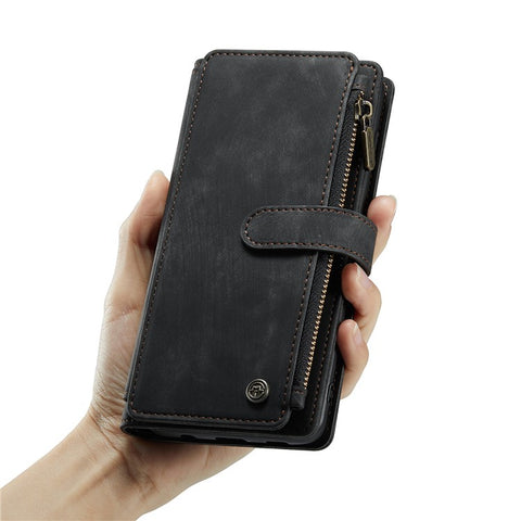 For Samsung Galaxy A33 5G Phone Cases with Strap CASEME C30 Zipper Multiple Card Holder PU Leather Cover