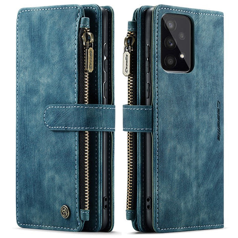 For Samsung Galaxy A33 5G Phone Cases with Strap CASEME C30 Zipper Multiple Card Holder PU Leather Cover