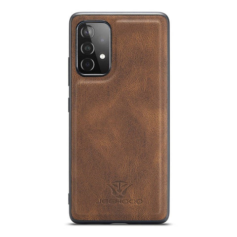 JEEHOOD For Samsung Galaxy A33 5G Leather Coated TPU Phone Case Detachable 2-in-1 Wallet Kickstand Design Protective Shell