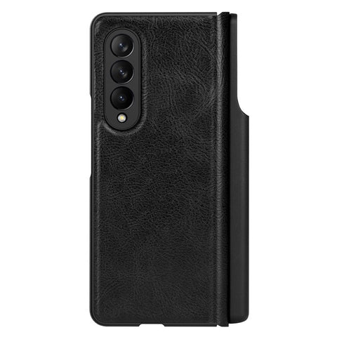 NILLKIN Qin Series for Samsung Galaxy Z Fold3 5G Pen Holder Leather Case Folio Flip Anti-Fall Cover