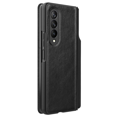 NILLKIN Qin Series for Samsung Galaxy Z Fold3 5G Pen Holder Leather Case Folio Flip Anti-Fall Cover
