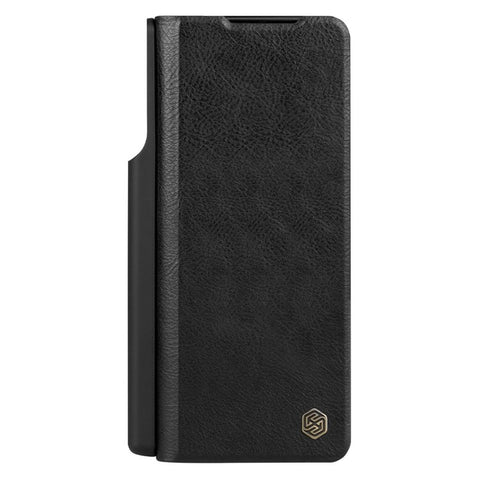 NILLKIN Qin Series for Samsung Galaxy Z Fold3 5G Pen Holder Leather Case Folio Flip Anti-Fall Cover