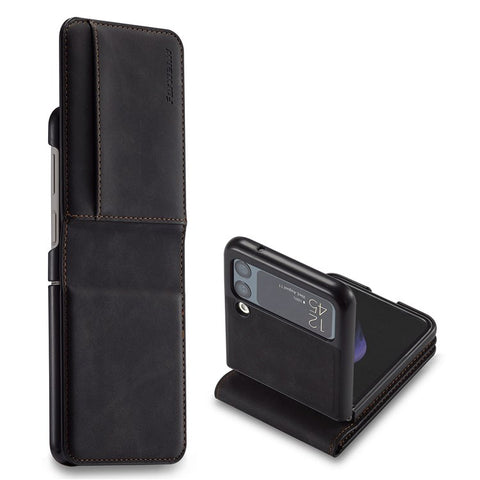 FORWENW for Samsung Galaxy Z Flip3 5G Fantasy Series Skin-touch Cover Card Slot Design PU Leather Anti-fall Cell Phone Case