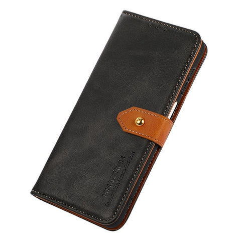 KHAZNEH for Samsung Galaxy M53 5G Dual Color Leather Flip Wallet Phone Case Secure Magnetic Closure Plus Stand Function Folio Cover