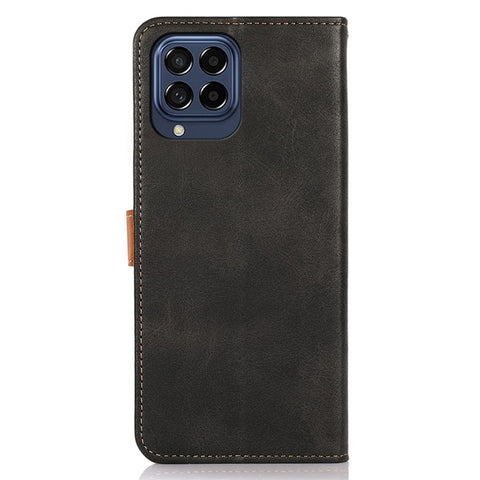 KHAZNEH for Samsung Galaxy M53 5G Dual Color Leather Flip Wallet Phone Case Secure Magnetic Closure Plus Stand Function Folio Cover