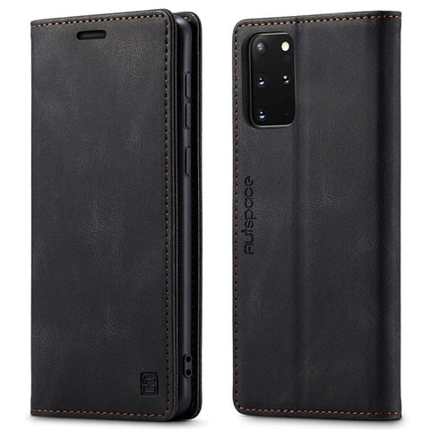 AUTSPACE A01 Series for Samsung Galaxy S20 Plus 4G/5G PU Leather Case RFID Blocking Wallet Flip Stand Cover