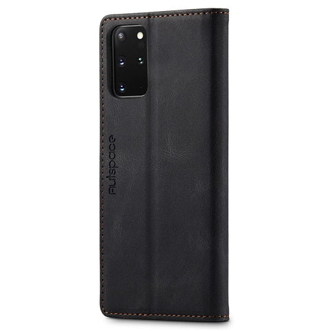 AUTSPACE A01 Series for Samsung Galaxy S20 Plus 4G/5G PU Leather Case RFID Blocking Wallet Flip Stand Cover
