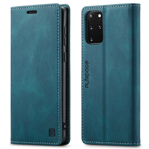 AUTSPACE A01 Series for Samsung Galaxy S20 Plus 4G/5G PU Leather Case RFID Blocking Wallet Flip Stand Cover