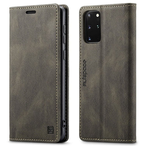 AUTSPACE A01 Series for Samsung Galaxy S20 Plus 4G/5G PU Leather Case RFID Blocking Wallet Flip Stand Cover