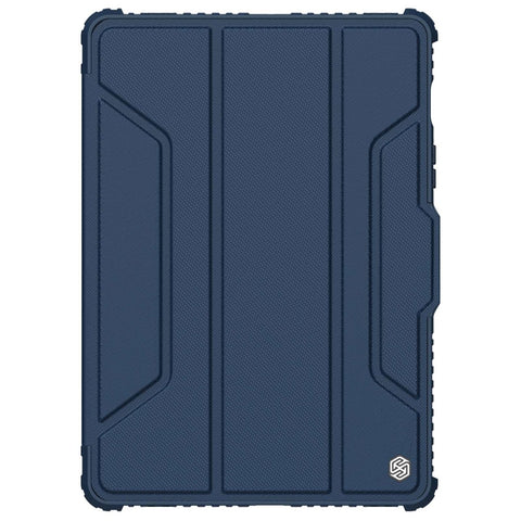 NILLKIN Bumper Leather Case Pro for Samsung Galaxy Tab S8 Wi-Fi SM-X700/5G SM-X706 Trifold Stand Textured PU Leather Tablet Cover Auto Wake/Sleep Protective Case with Camera Slider