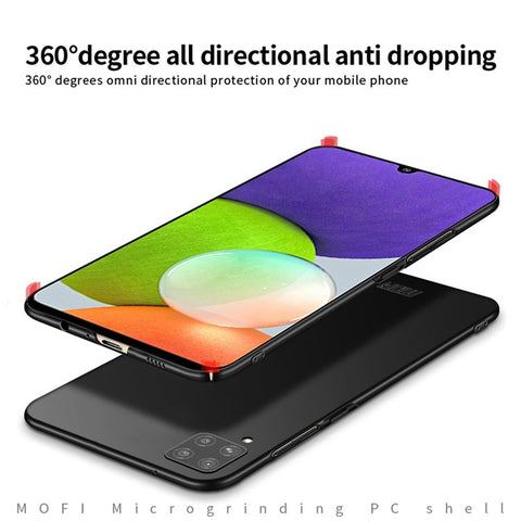MOFI JK PC Series-1 Shield for Samsung Galaxy A22 4G (EU Version)/M22 Hard PC Ultra-Thin Cover Secure Grip Coated Non-Slip Matte Surface Camera Protection Phone Case with Strap