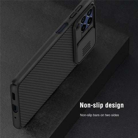 NILLKIN CamShield Hard PC Phone Case for Samsung Galaxy M53 5G Twill Texture Anti-drop Protective Cover