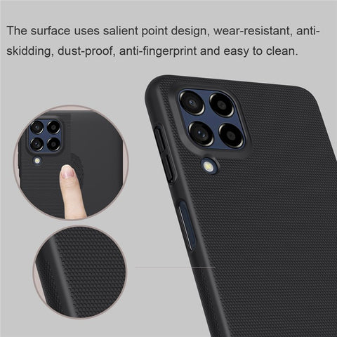 NILLKIN Super Frosted Shield Phone Case for Samsung Galaxy M53 5G Shockproof Matte Finish Surface Hard PC Phone Cover Shell