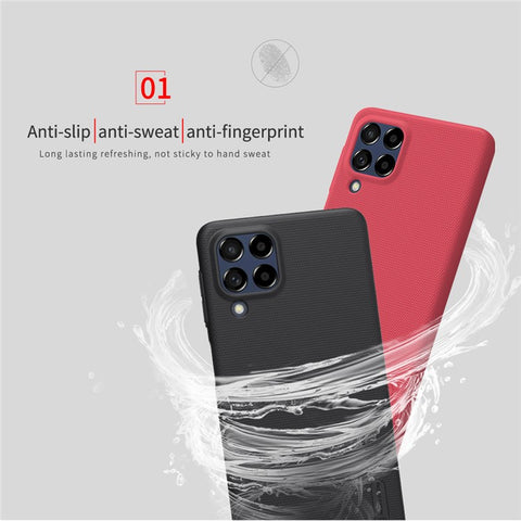 NILLKIN Super Frosted Shield Phone Case for Samsung Galaxy M53 5G Shockproof Matte Finish Surface Hard PC Phone Cover Shell