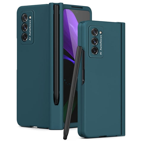 Hard PC Phone Flip Case for Samsung Galaxy Z Fold2 5G Shockproof Cover with Screen Protector