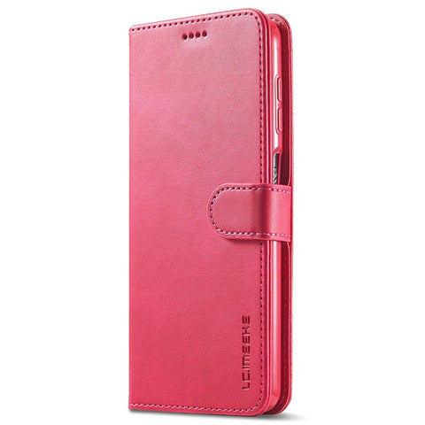 LC.IMEEKE Flip Phone Cover for Samsung Galaxy M53 5G, PU Leather TPU Shockproof Shell Folding Stand Folio Case