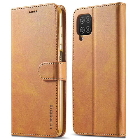 LC.IMEEKE Flip Phone Cover for Samsung Galaxy M53 5G, PU Leather TPU Shockproof Shell Folding Stand Folio Case