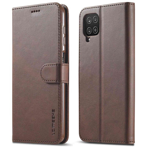 LC.IMEEKE Flip Phone Cover for Samsung Galaxy M53 5G, PU Leather TPU Shockproof Shell Folding Stand Folio Case