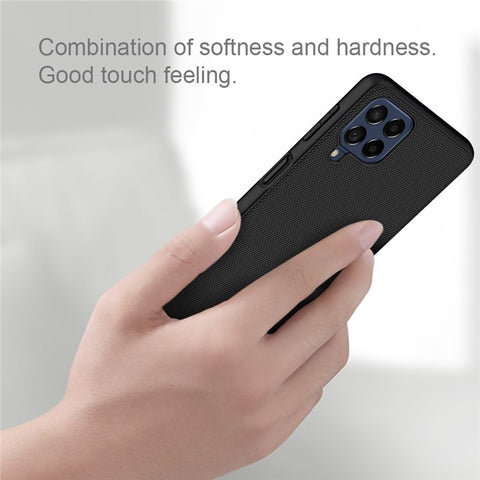 NILLKIN Nylon Fiber Texture Case for Samsung Galaxy M53 5G, PC+TPU Dust-proof Anti-scratch Back Cover