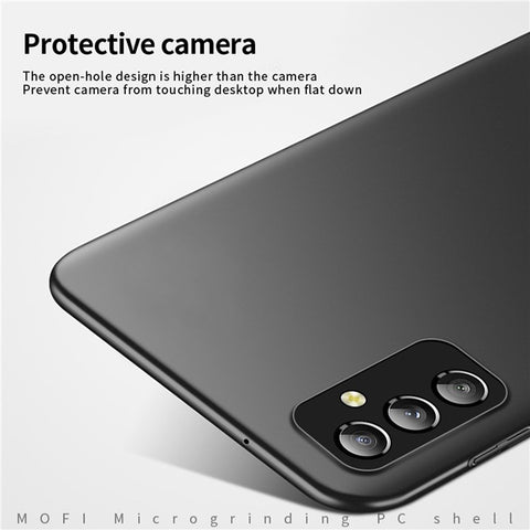 MOFI JK PC Series-1 Shield for Samsung Galaxy M52 5G Cell Phone Case Matte Finish Hard PC Wear-resistant Protective Shell with Strap