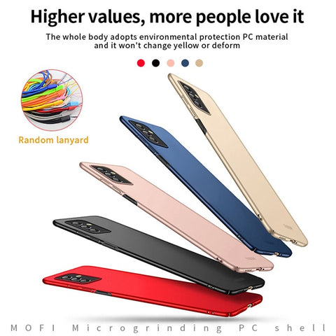 MOFI JK PC Series-1 Shield for Samsung Galaxy M52 5G Cell Phone Case Matte Finish Hard PC Wear-resistant Protective Shell with Strap