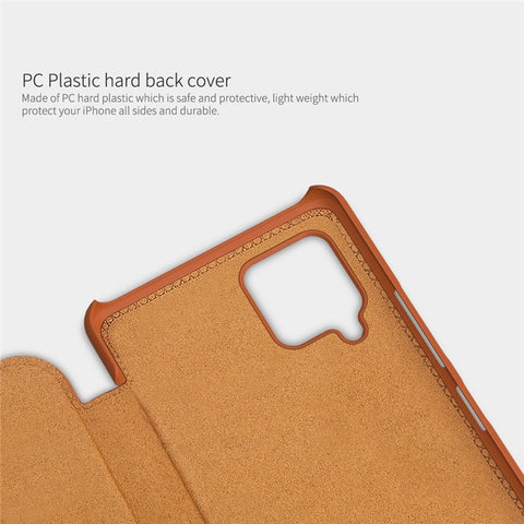 NILLKIN Qin Series for Samsung Galaxy M53 5G Scratch-resistant Anti-fall Card Holder PU Leather Shell Phone Case