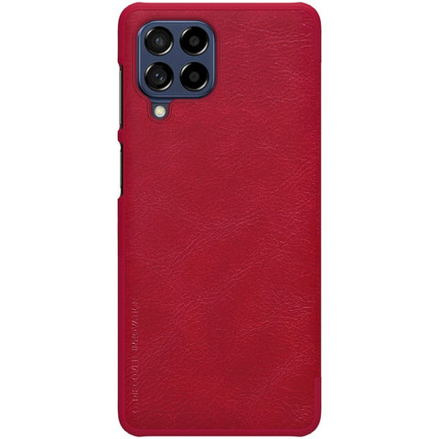 NILLKIN Qin Series for Samsung Galaxy M53 5G Scratch-resistant Anti-fall Card Holder PU Leather Shell Phone Case