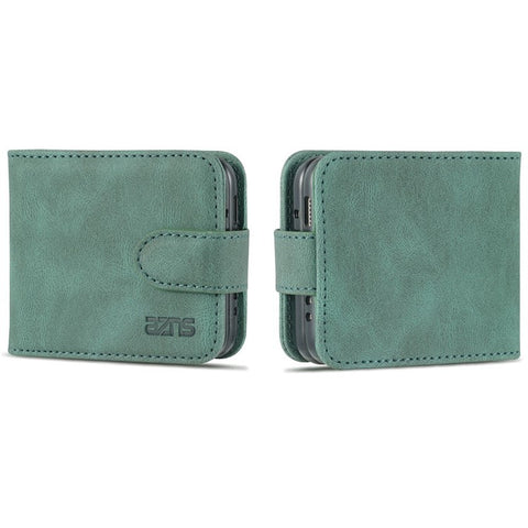 AZNS For Samsung Galaxy Z Flip4 5G PU Leather Flipping Case Card Slots Magnetic Closure Cover