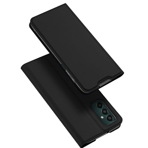 DUX DUCIS Skin Pro Series for Samsung Galaxy M13 4G Fully Wrapped Leather Case, Card Holder Stand Flip Phone Shell