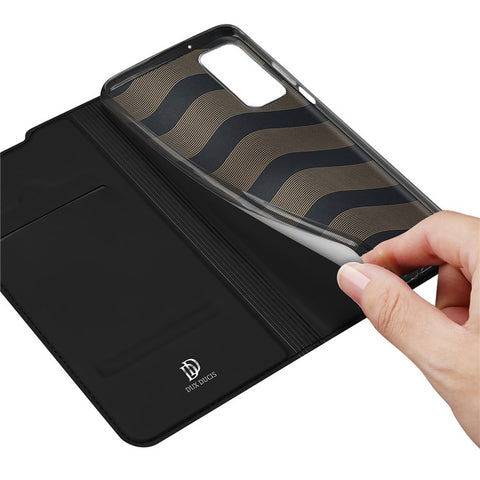 DUX DUCIS Skin Pro Series for Samsung Galaxy M13 4G Fully Wrapped Leather Case, Card Holder Stand Flip Phone Shell
