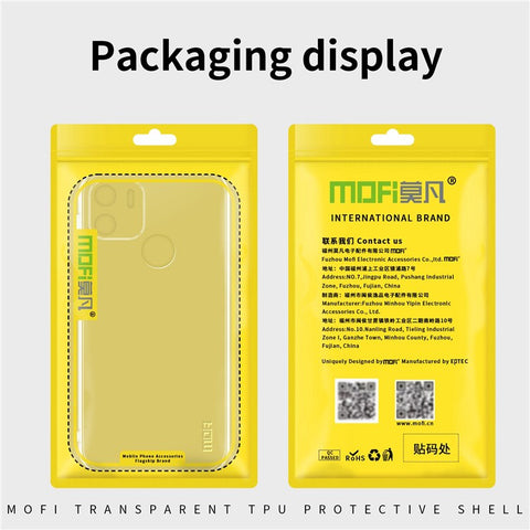 MOFI Back Shell for Xiaomi Redmi A1+ 4G / A2+ 4G / Poco C50 4G , Transparent Phone Case Anti-collision TPU Protective Cover