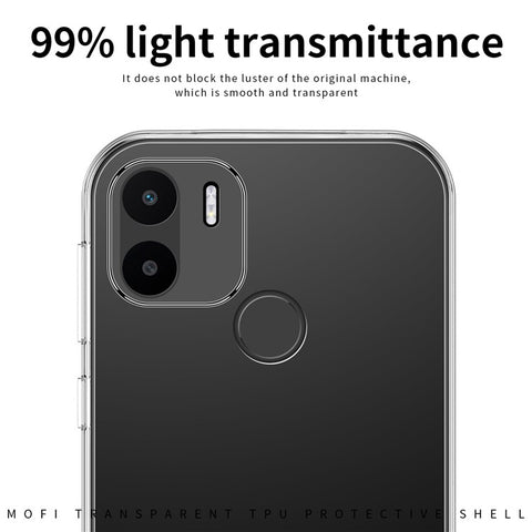MOFI Back Shell for Xiaomi Redmi A1+ 4G / A2+ 4G / Poco C50 4G , Transparent Phone Case Anti-collision TPU Protective Cover