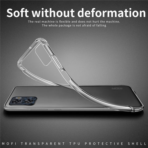 MOFI For Motorola Moto E22i 4G / Moto E22 4G Phone Case Transparent Slim Phone Shell Anti-Drop TPU Protective Cover