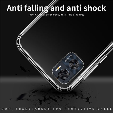 MOFI For Motorola Moto E22i 4G / Moto E22 4G Phone Case Transparent Slim Phone Shell Anti-Drop TPU Protective Cover