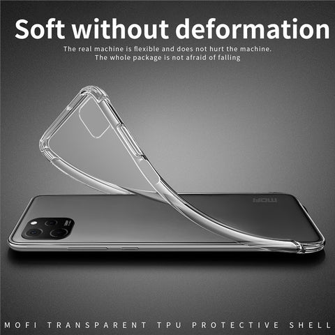 MOFI Crystal Clear Case for Huawei nova Y61 4G Protective Phone Shell Anti-Fall Shockproof TPU Cover