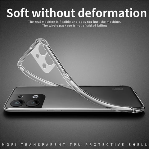MOFI Back Shell for Oppo Reno9 Pro+ 5G, Shock-absorbing TPU Phone Case High Transparency Protective Cover