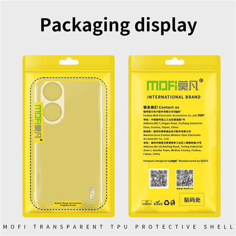 MOFI Anti-yellowing Phone Case for Oppo A1 Pro 5G / Reno8 T 5G, Drop-proof Transparent Anti-shock Soft TPU Mobile Phone Cover