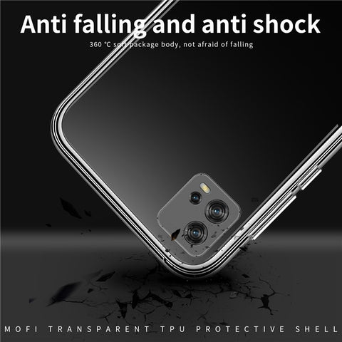 MOFI Transparent Soft TPU Phone Case for Motorola Moto G72 4G, Anti-scratch Shockproof Mobile Phone Back Cover