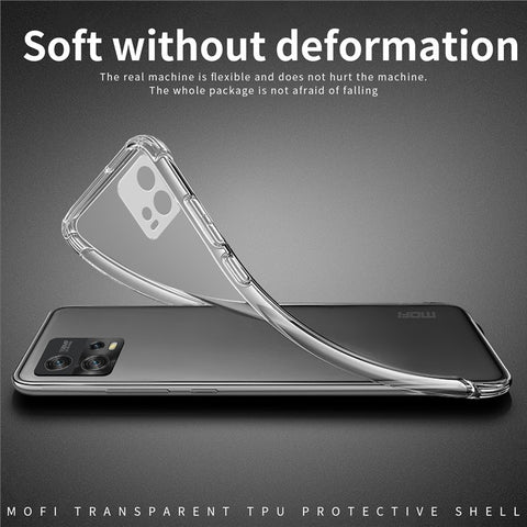 MOFI Transparent Soft TPU Phone Case for Motorola Moto G72 4G, Anti-scratch Shockproof Mobile Phone Back Cover