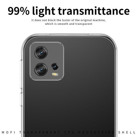 MOFI Transparent Soft TPU Phone Case for Motorola Moto G72 4G, Anti-scratch Shockproof Mobile Phone Back Cover