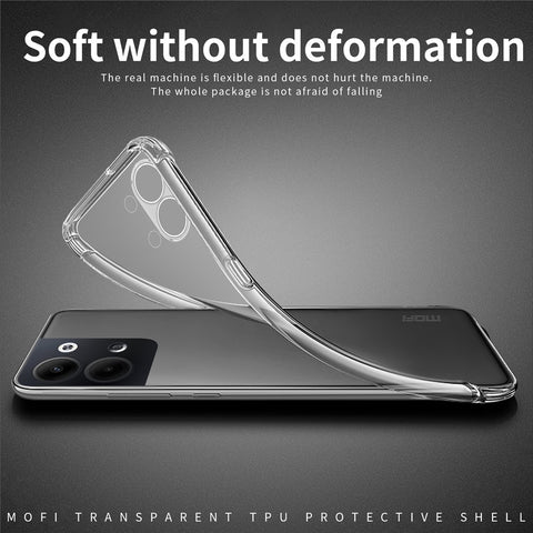 MOFI Transparent Phone Case For Oppo Reno9 5G / Reno9 Pro 5G, Shockproof TPU Mobile Phone Cover