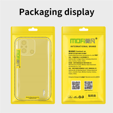 MOFI TPU Transparent Phone Case for Xiaomi Redmi 12C 4G, Cellphone Back Protector Cover