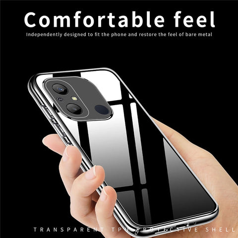 MOFI TPU Transparent Phone Case for Xiaomi Redmi 12C 4G, Cellphone Back Protector Cover
