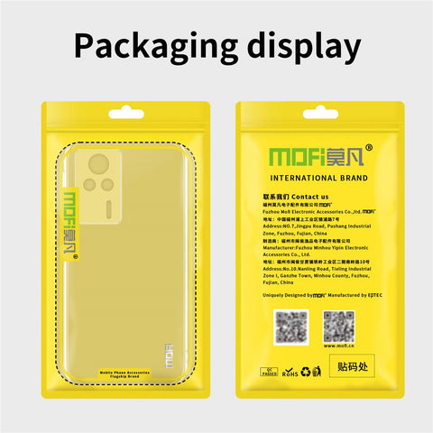 MOFI TPU Transparent Phone Case for Xiaomi Redmi K60E 5G, Drop Proof Cellphone Back Protector Cover