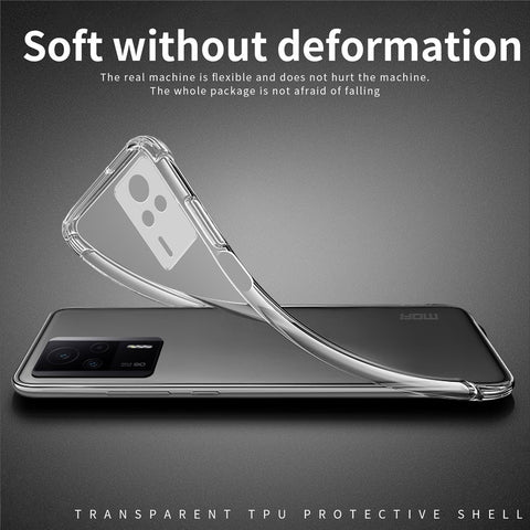 MOFI TPU Transparent Phone Case for Xiaomi Redmi K60E 5G, Drop Proof Cellphone Back Protector Cover
