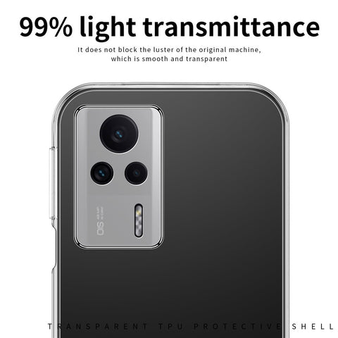 MOFI TPU Transparent Phone Case for Xiaomi Redmi K60E 5G, Drop Proof Cellphone Back Protector Cover