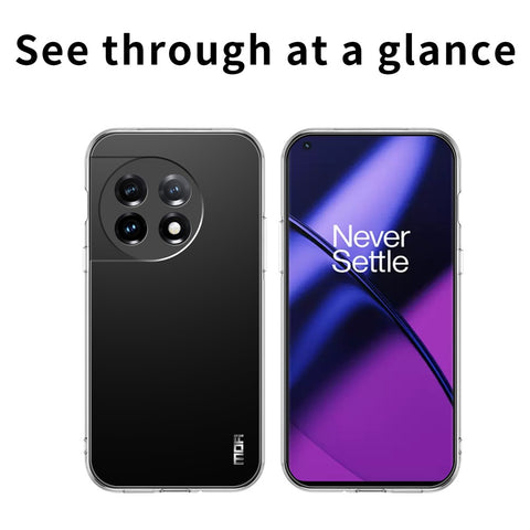 MOFI for OnePlus 11R 5G / Ace 2 5G Transparent Phone Case Flexible TPU Drop-proof Cell Phone Cover
